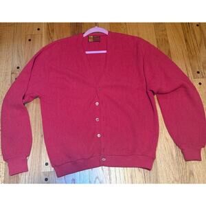 Vtg Sears Kings Road Collection Cardigan Button Up Sweater XL